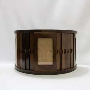 Album Photo Vintage en Bois Marron Demi-Lune pour 200 Souvenirs