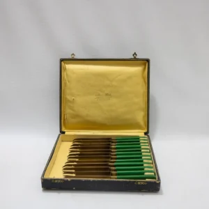 Coffret luxe vintage 12 couteaux à fruits Art Déco Marie-Louis