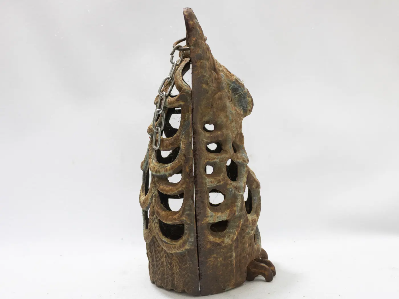 Lampe Photophore Chouette Hibou en fonte massive style rustique Lampe Photophore Chouette Hibou en fonte massive style rustique