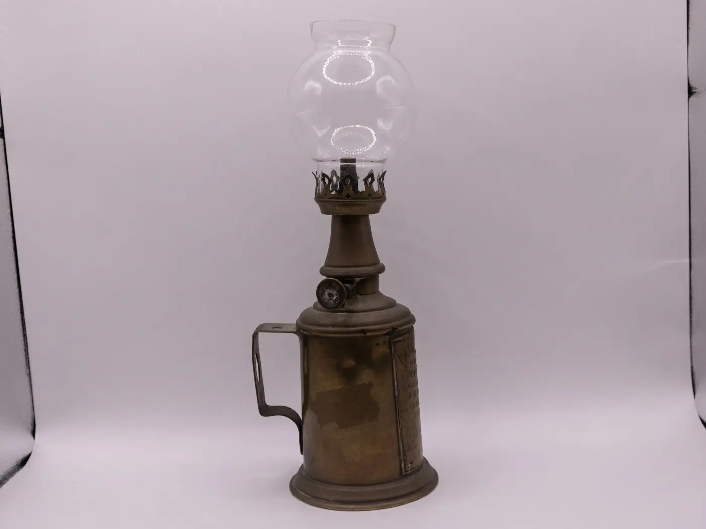 Lampe tempête miniature Leclerc et Martin anti-explosion dorée Lampe tempête miniature Leclerc et Martin anti-explosion dorée