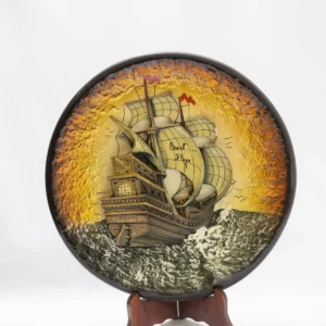 Majestueux Galion Le Marylou Sculpture Murale Vintage Céramique