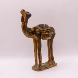 Porte-cure-dents Chameau vintage en faïence émaillée Année 60