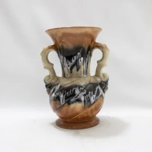 Vase décoratif en céramique multicolore avec ses deux anses