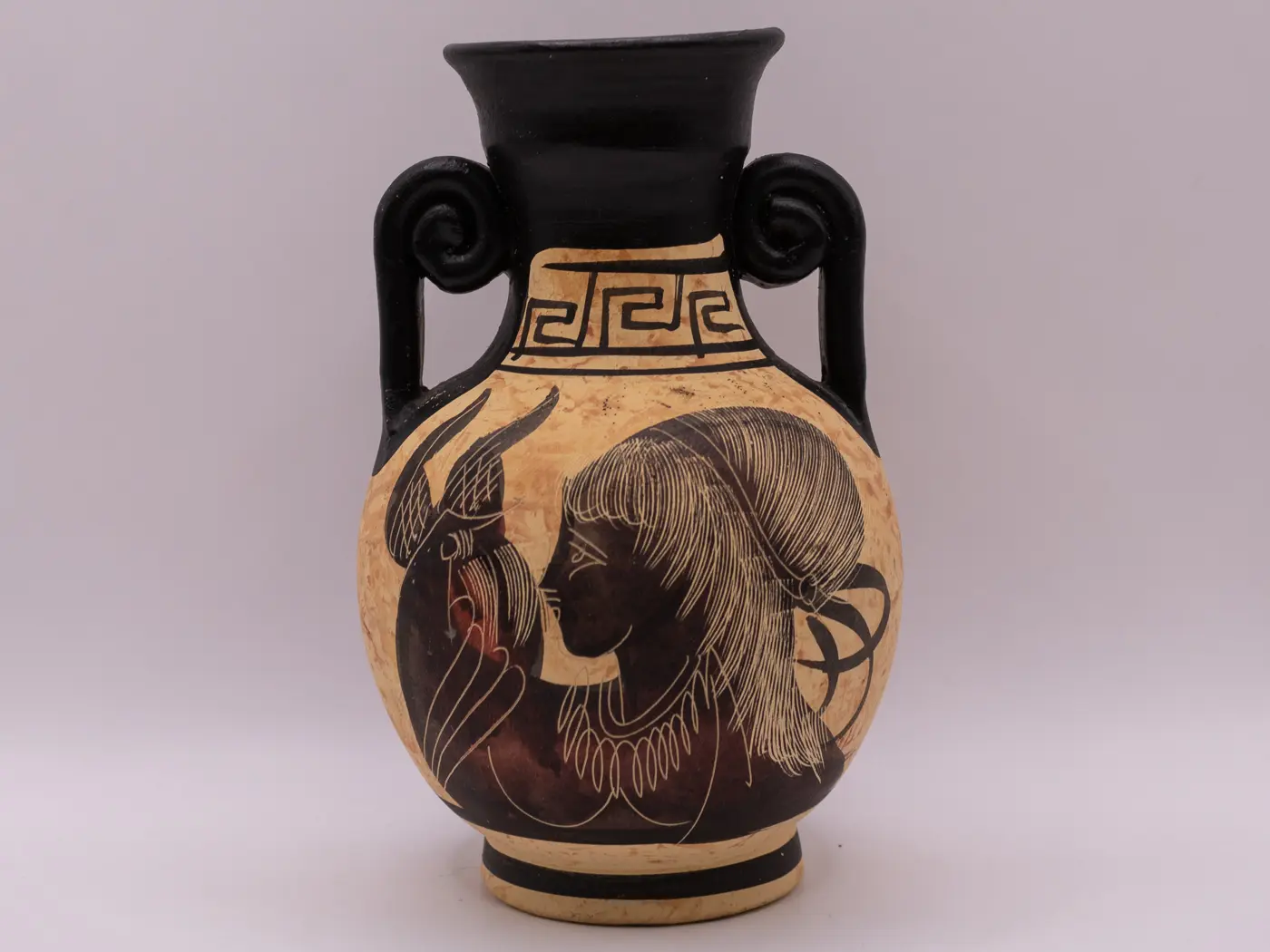 Vase Grec Antique Anaphore en Terre Cuite Peint à la Main Vase Grec Antique Anaphore en Terre Cuite Peint à la Main